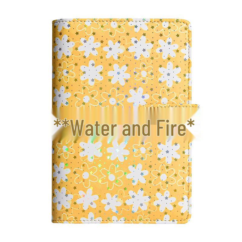 A6 Snowflake Macaron Diary: PU Leather Binder, Financial Notebook