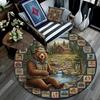 Tappeto Rotondo con Stampa Cartoon, Tappeto per Soggiorno Camera da Letto Divano Sala Giochi Decorazione, Tappetino Antiscivolo