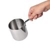 IMEEA Milk Pan, Single-Handed Pot, 18-10 Stainless Steel, Induction Compatible, Mini Milk Pan, Silver
