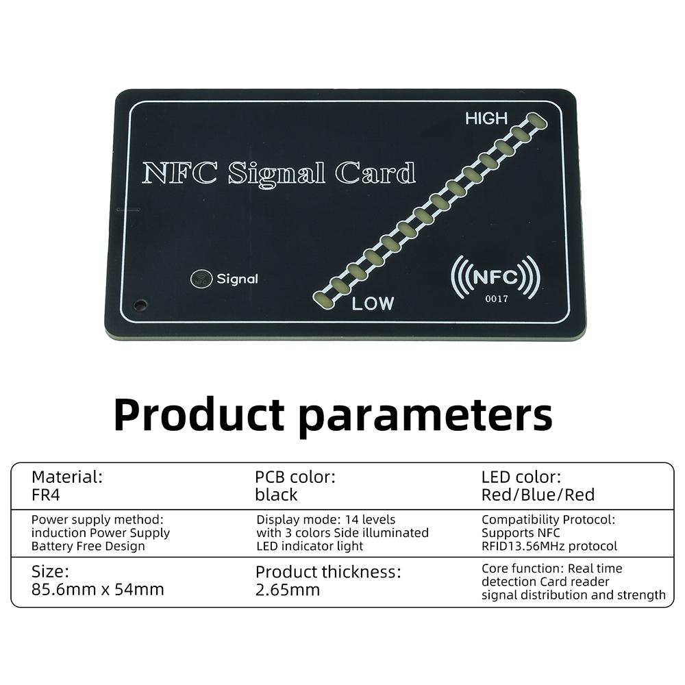Smart RFID NFC Signal Testing Card Module 11.16MHz Frequency Nfc Card Encrypted Programmer Reader 1 Color LED Light Display