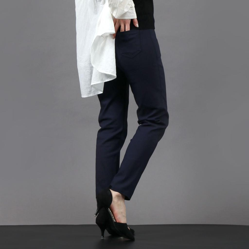 MRU Twill Solid Stretch Skinny Size M Women's Leggings, Pants, Navy,