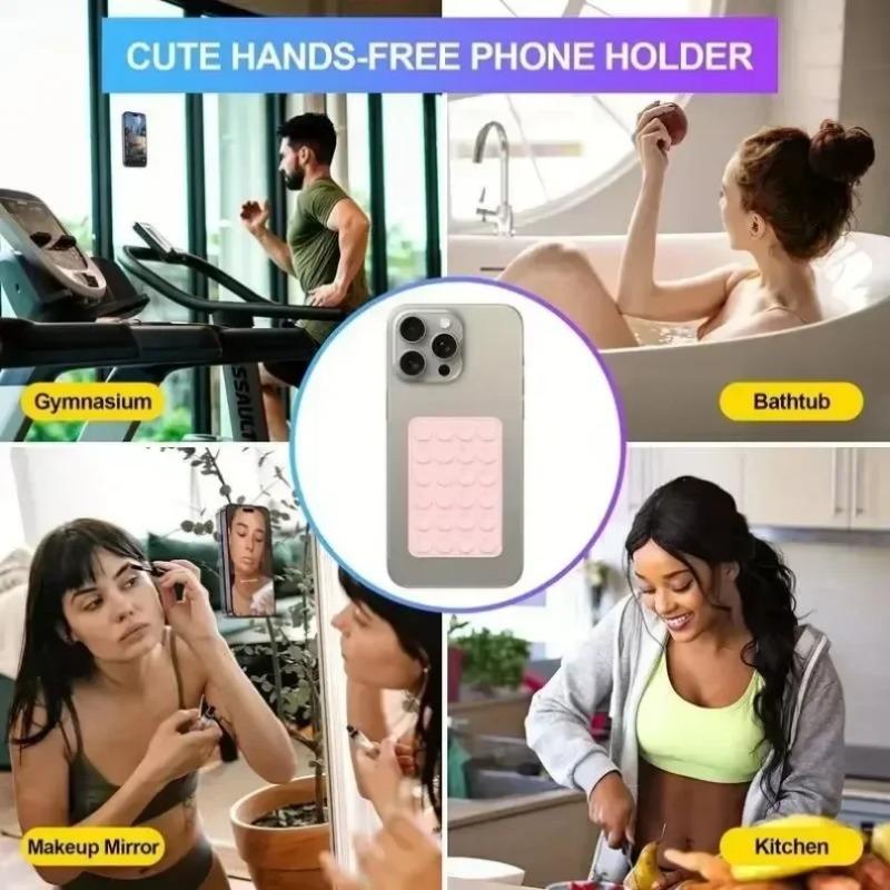 Double-Sided Silicone Suction Pad - Adhesive Rubber Sucker for Mobile Phone Fixing