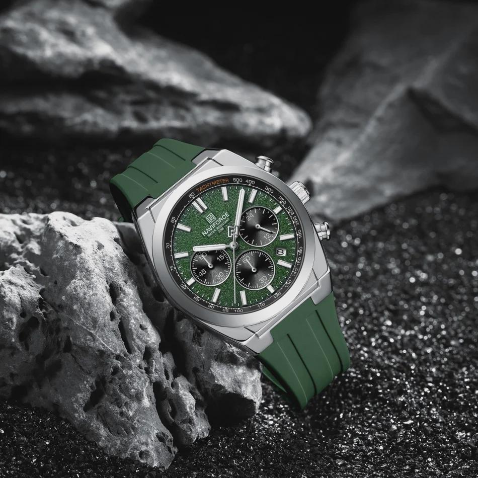 Waterproof Sport Watches for Men Multi-function Chronograph Wrist Watch Male Luxury Silica Band Quartz Clock