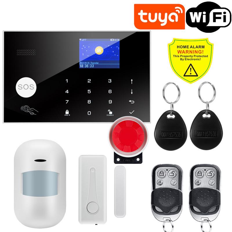 Wifi GSM Smart Home Alarm System Kits Tuya 433MHz Wireless Security Home Alarm Smart Life App Control PIR Motion Sensor