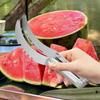 Couteau de coupe de pastèque en acier inoxydable avec poignée antidérapante, outil de coupe de fruits de cuisine
