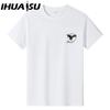 IHUASU Camiseta de manga curta de algodão masculina, camisa solta de meia manga estampada, camisa compassiva