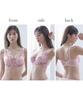 Nissen Full Cup Bra with Japanese Lace Bordeaux J85 High-Back (Tulip Pattern) (Triumph) (n, FULLRE)