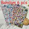 High-value Adorable Tiny Ghosts Youyou Family 3D Stereoscopic Crystal Sticker Materials Decorative Stickers for Kids' Stationery