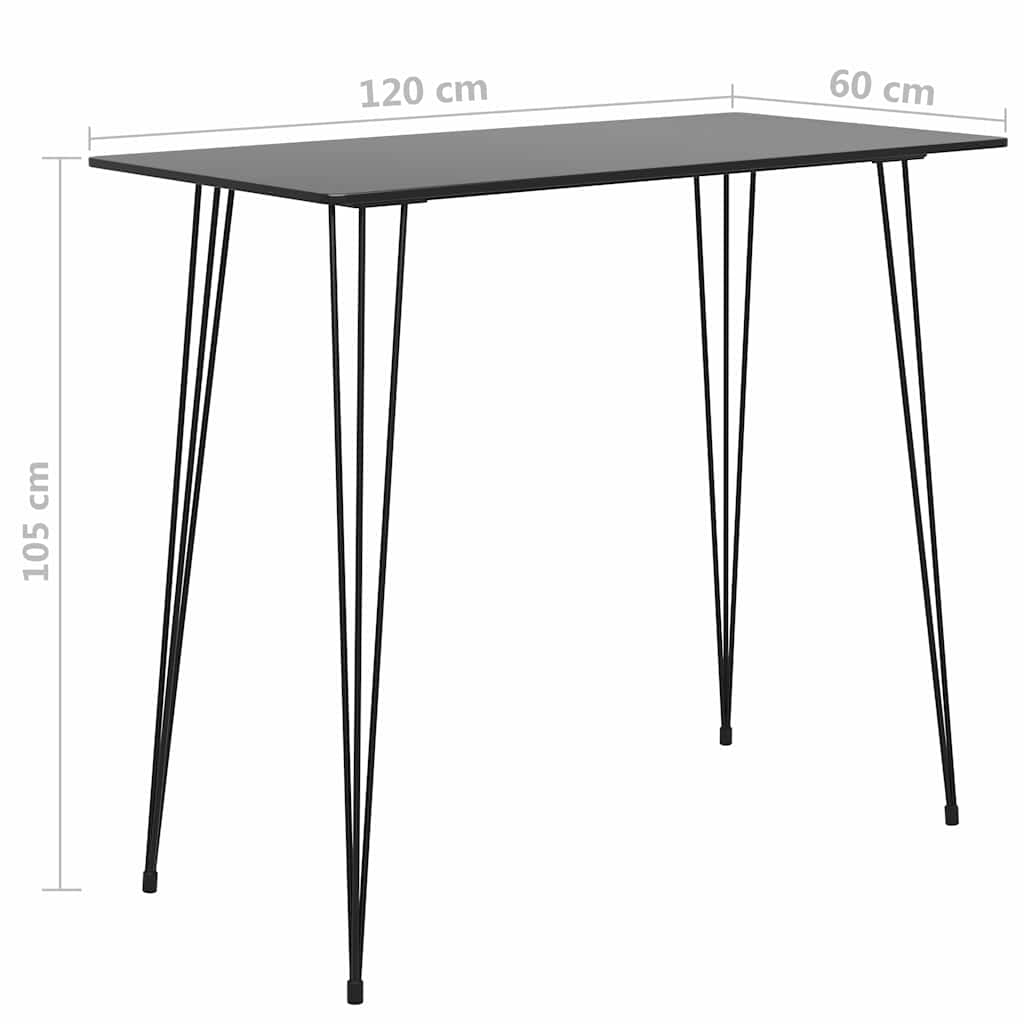3 Piece Bar Set Black