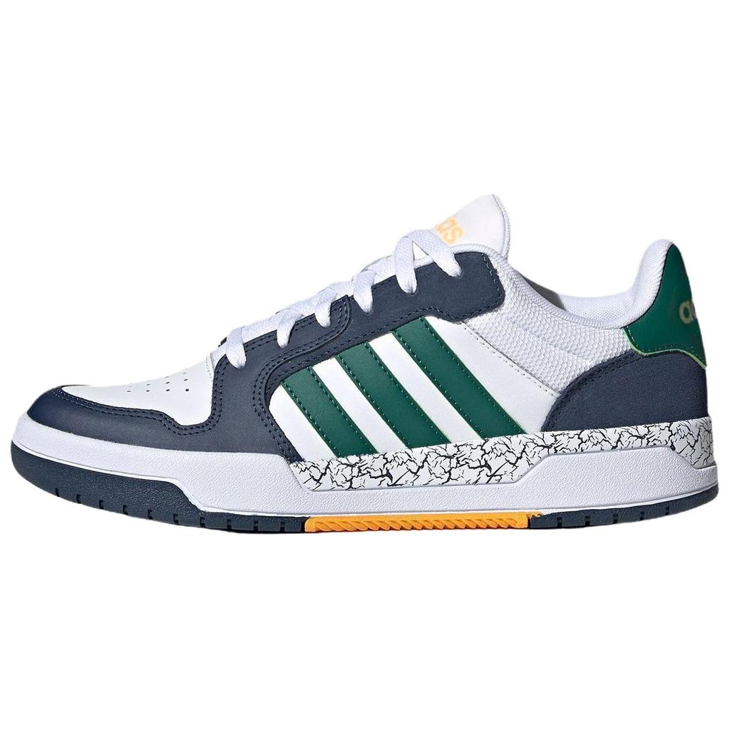 adidas Neo Entrap Synthetic Leather Simple Low-Top Skate Shoes Unisex Sneakers White Blue Green FZ1119