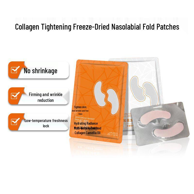 Collagen Freeze-Dried Nasolabial Fold Patches for Anti-Wrinkle, Lifting, and Tightening Marionette Lines and Fine Lines