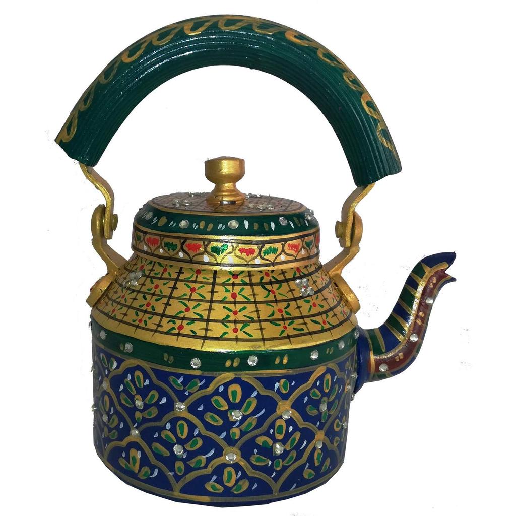 Hand Painted Designer Aluminium Kettle for Tea/Coffee, Home Décor& Gift Purpose. Capacity 1