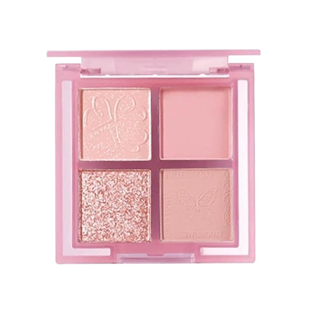 Diese vierfarbige Lidschattenpalette verfügt über eine zarte Textur, die einen natürlichen Schimmer und eine geringe Sättigung für das Kreieren von Smoky-Eye-Make-up bietet.. Es ist ein