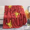 Pikachu and Eevee  Print Flannel Blanket, High quality Comfortable for All Seasons, Home Decor, Warmth and Comfort