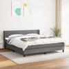 Exclusive House - Bed Slat Base with Mattress Dark Grey 180x200cm Fabric