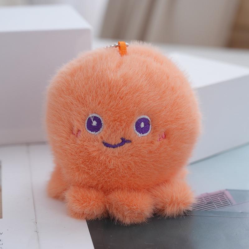 Entzückender Niedlicher Plüsch Ozeantier Quallen Schlüsselanhänger Weiches Spielzeug für Taschen