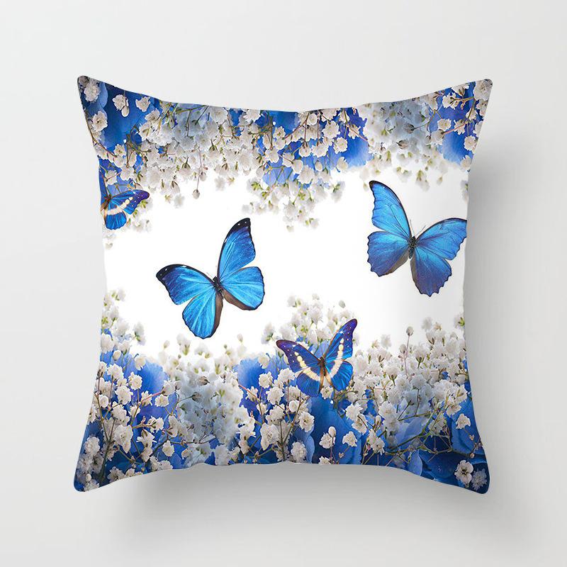 Butterfly Pattern Cushion Cover 45*45cm Seat Decorative Pillow Car Home Sofa Bed