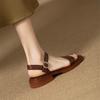 Summer Fashion Sandals Women Low Heels Elegant Open Toe Slingback Shoes Women Non Slip Soft Sole Sandalias