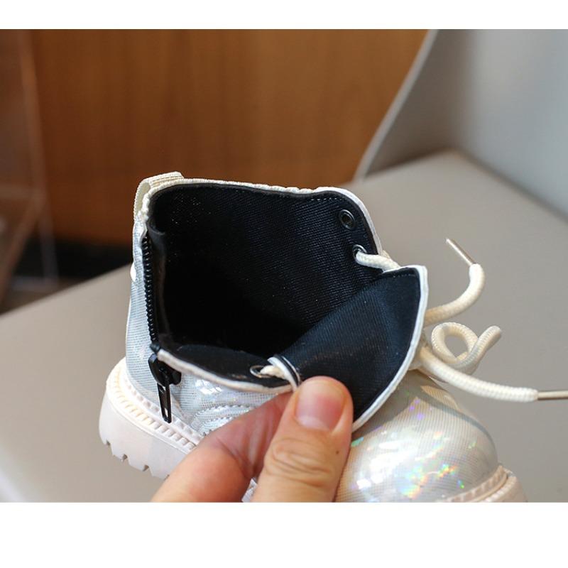 New Autumn Children's Shoes - Kids' Martin Boots, Mid/Little Children's Short Boots, Waterproof, Fashionable Patent Leather Boots for Boys and Girls