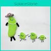 Adorable Secret Staycation Edamame Family Plush Soft Green Stuffed Toy For Kids