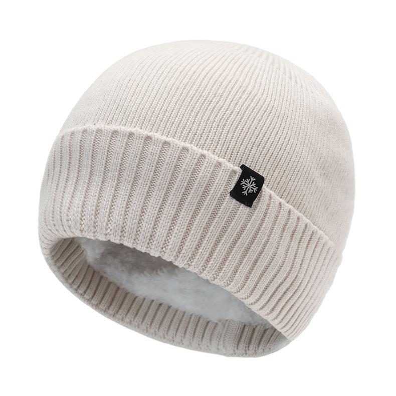 Warm Thickened Ear-Warming Hat for Men and Women Autumn and Winter Woolly Hat Warm Fleece-Lined Ski Beanie