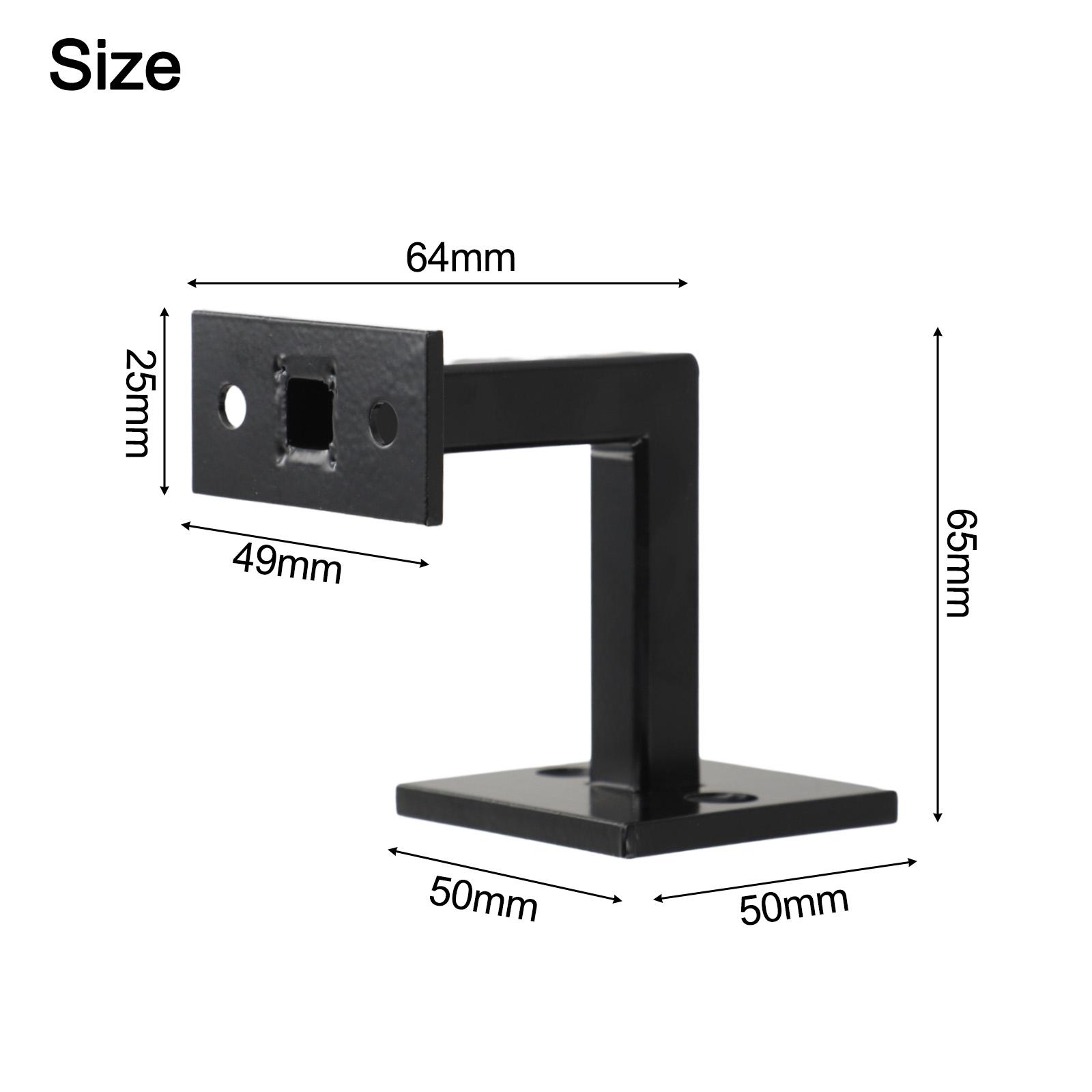 Черный кронштейн для поручня, поручень из нержавеющей стали, элегантный и эстетичный дизайн.