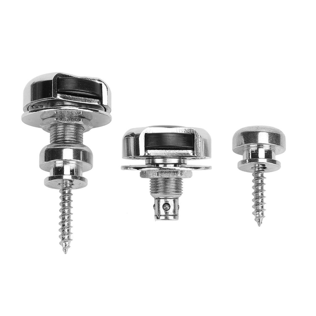 2Pcs Guitar Strap Locks Set Electric Guitars Non Slip Quick Release Zinc Alloy Bass Replacement Parts Accessories