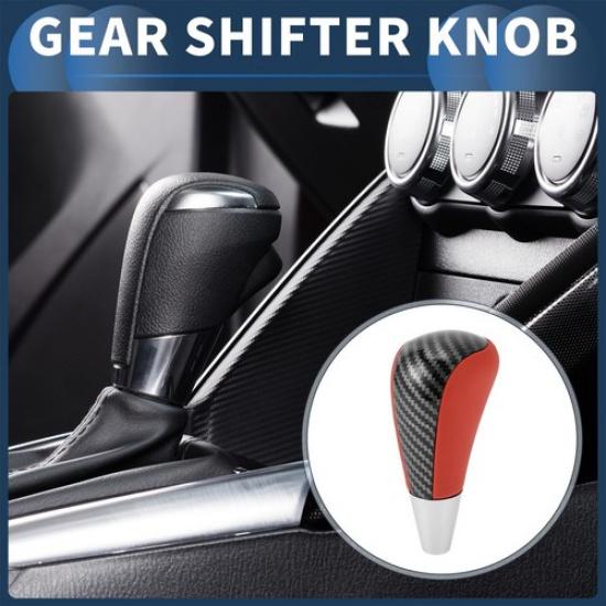 Automatic Gear Shifter Knob for Toyota 4Runner 2003- Faux Leather Black Red