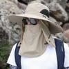Fischerhut Sonnenschutz Große Krempe Angeln Bergsteigen Maske Atmungsaktiv
