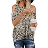 IHUASU Blusas y camisas informales de manga corta con cuello redondo a la moda para mujer