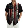 Men's Casual Casual Independence Day Print Short-sleeved Shirt