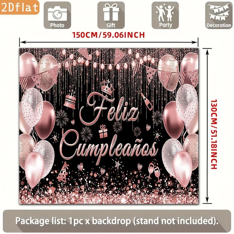 A 2D flat banner for party decoration with the words "Happy Birthday" written on it.PMJ