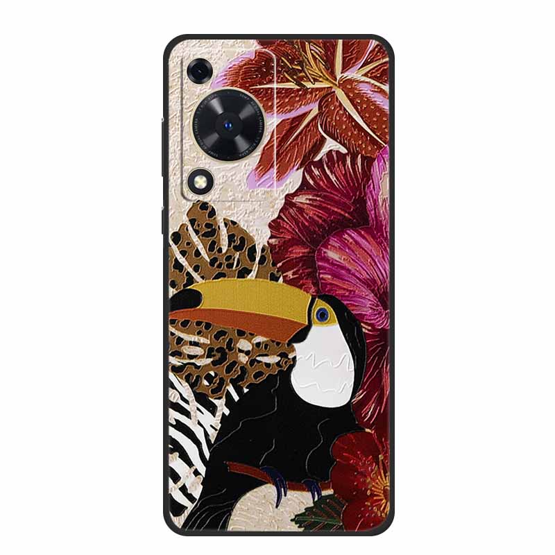 3D Emboss Case For Huawei Nova Y72s Y63 Y72 12s Pura 70 Pro Ultra P60 Pro Phone Case Y 72 S Y 63 Black Silicone Soft Back Cover