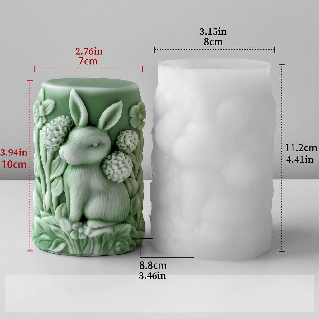 Silicone Molds For Candles Bunny Flower Epoxy Resin Art Craft Plaster Soap Mold For Home Room Wedding Dinner Table Decoration