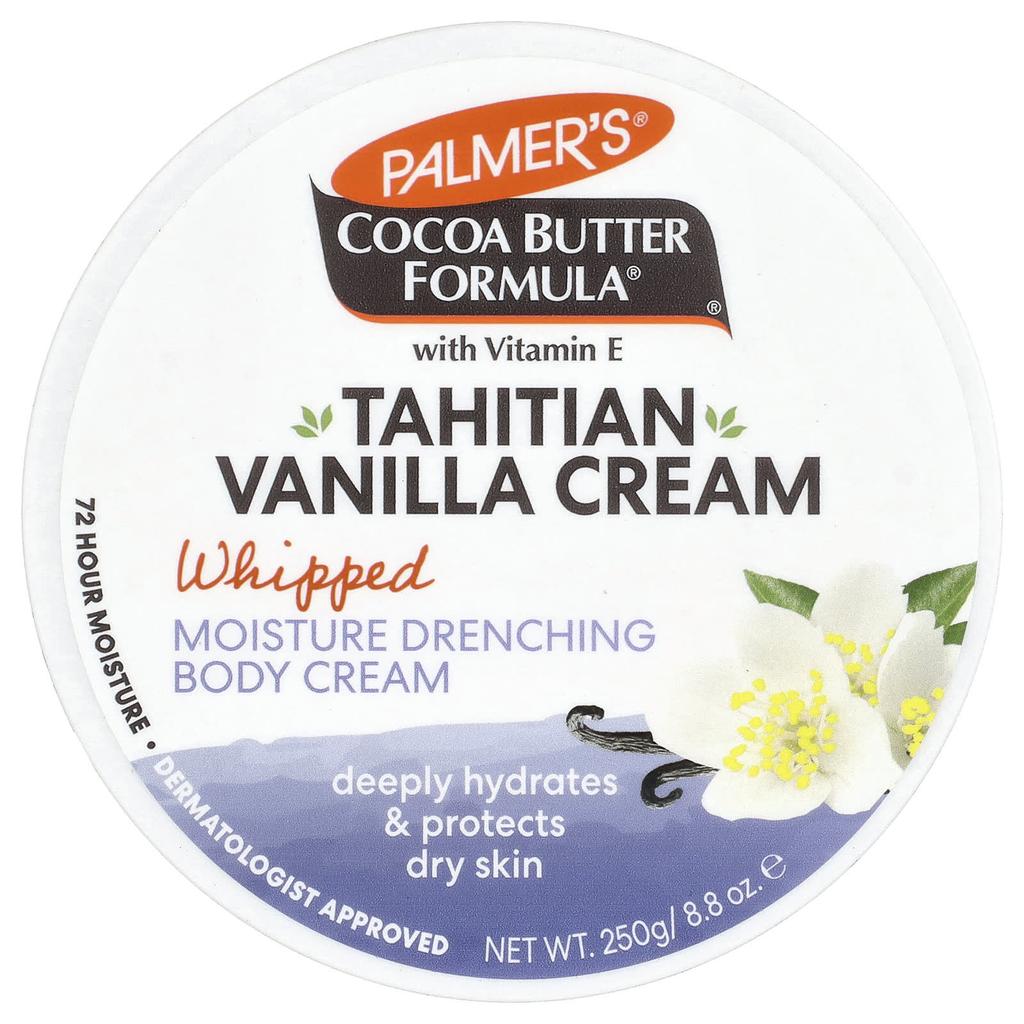 Palmer's, Vitamin E-Infused Cocoa Butter Formula, Hydrating Whipped Body Cream, Tahitian Vanilla, 250g (8.8oz)