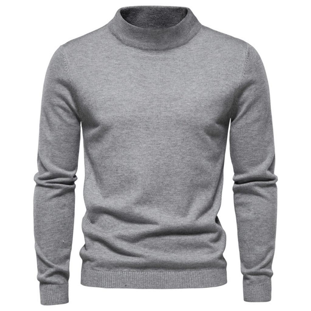 And Winter Thickened Warm Sweater Medium Collar Men's Multi-color Sweater