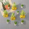 Creative Funny Cactus Potted Plant Fridge Magnet Realistic Plant Three-dimensional Personalized Message Sticker Fridge Magnets