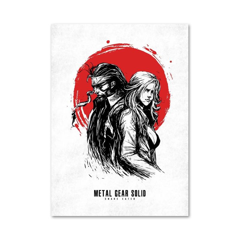 Retro Japanese Samurai Canvas Painting Abstract Warrior Panda And Geisha Poster and Prints Wall Art Pictures for Home Decoration