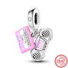 Neue 925 Sterling Silber Pfote Farbe Lächeln Fisch Einhorn Glühwürmchen Clips Anhänger Dangle Passend Original Armband DIY Schmuck