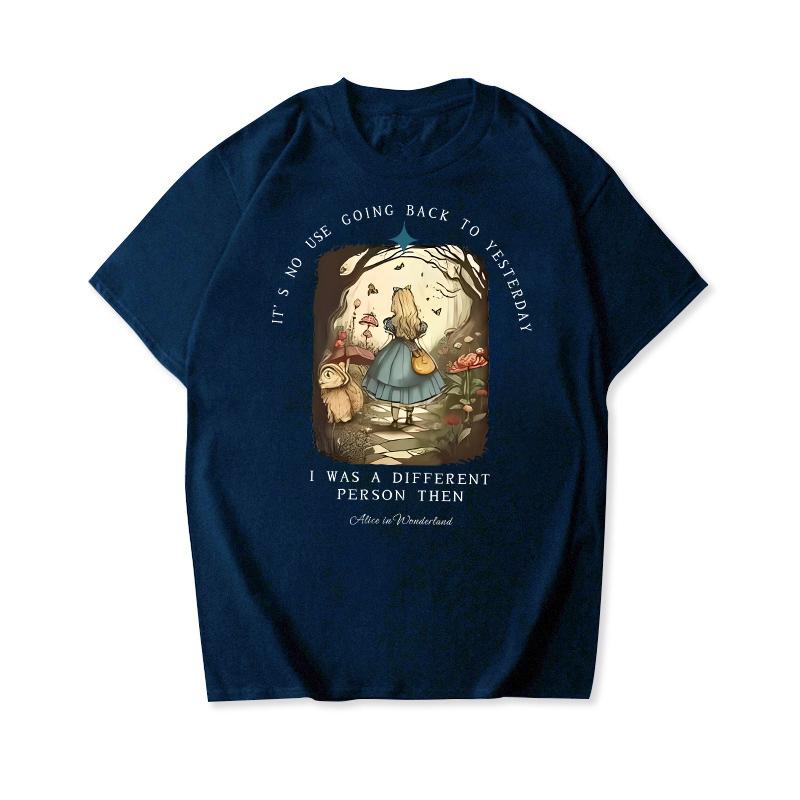 Vintage Alice Alice in Wonderland Shirt Dark Academia Bookish Things Alice in Wonderland Literary Shirt Unisex Top Streetwear S