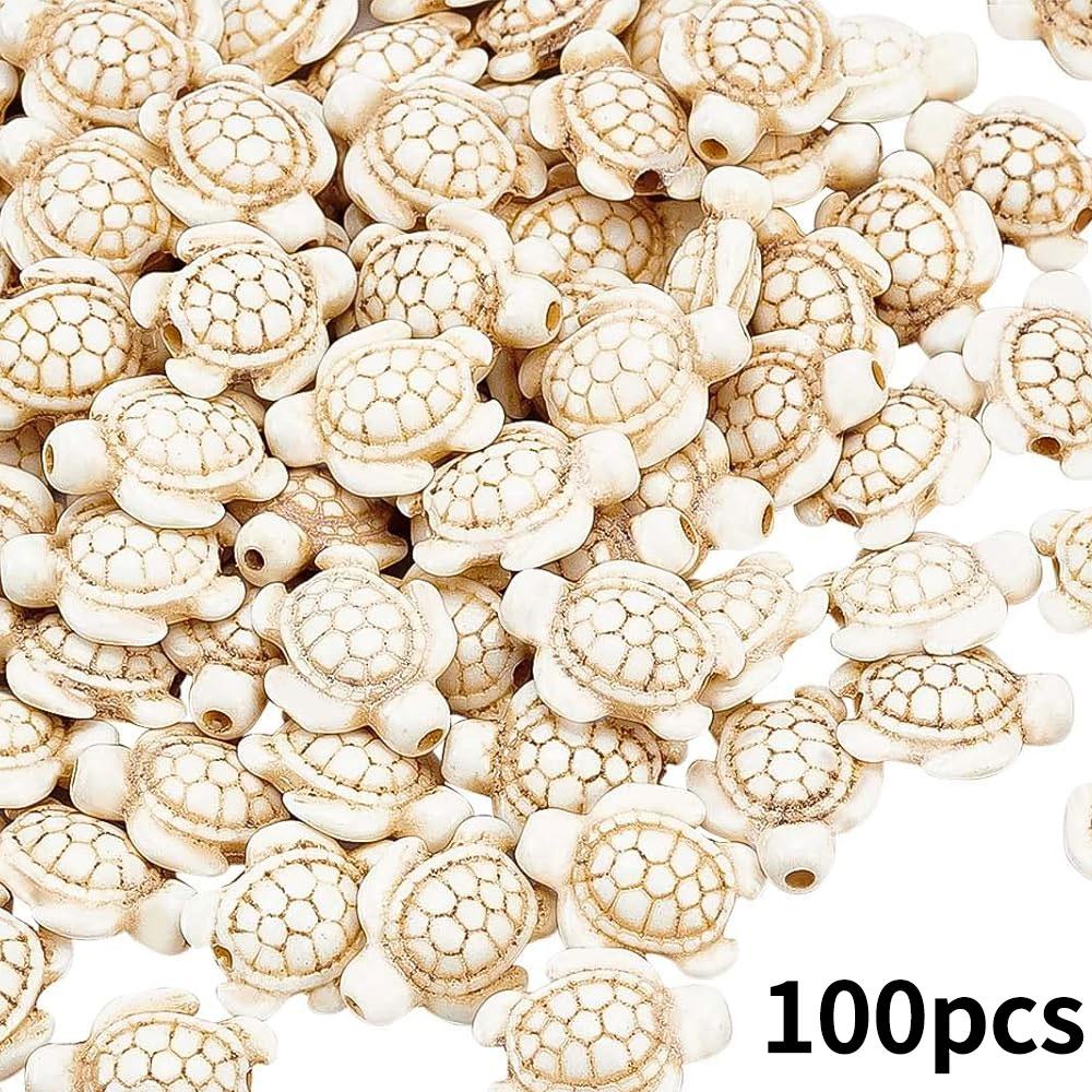 100pcs Turquoise Sea Turtle Zhuhai Star Bead Colorful Marine Life Bead Craft Bead Jewelry Making Bracelet Necklace Foot Chain DIY Supplies