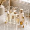 Clear Acrylic Display Box with Gold Feet Elegant for Desk, Office