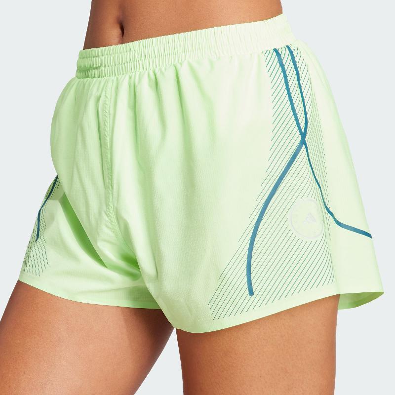 adidas Truepace Running Shorts Striped Color Block Mid Rise Loose Fit Casual Shorts Women Shorts Green IT9729