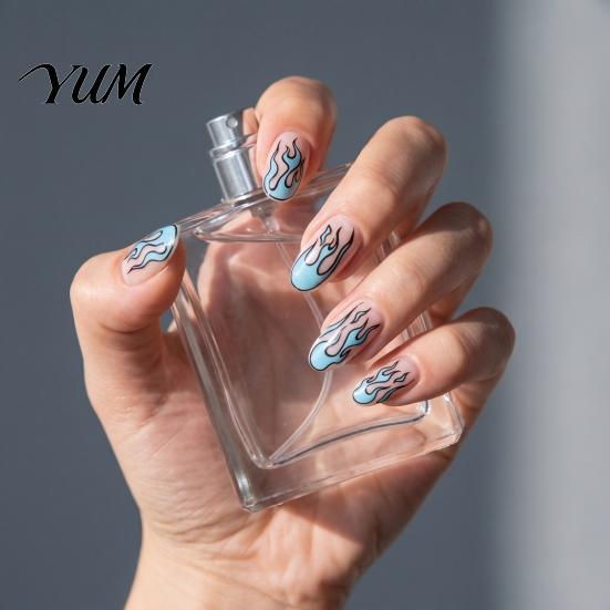 Waterproof Nail Art Women Stickers for Autumn Halloween, Pumpkin Spider Web Skull Flame Supplies Manicure Decal, DIY Holiday Party Decal
