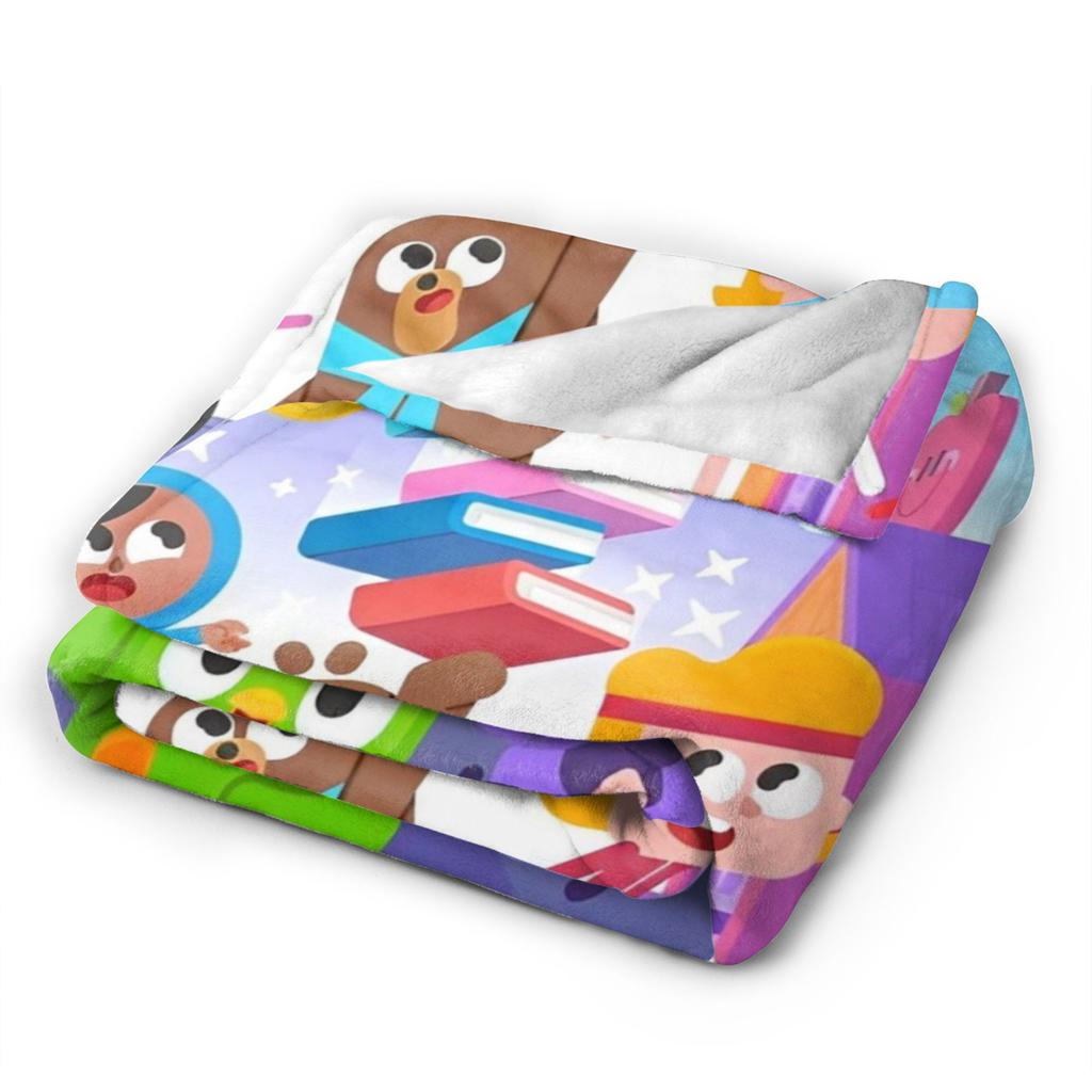 Duolingos Owl Duo Knitted Blankets Flannel Cartoon Cute Super Warm Throw Blankets for Home Couch Bedroom Quilt
