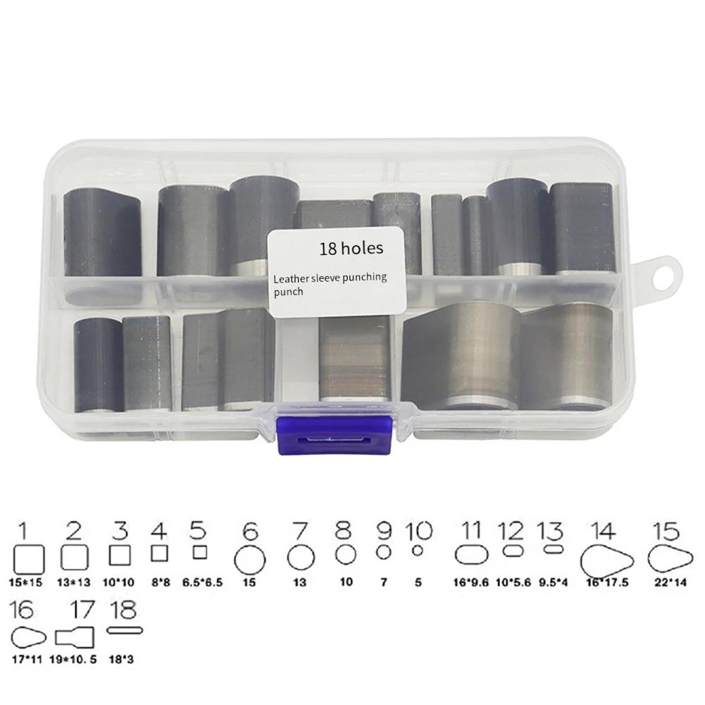 

Leather Punch Tool Set with 55 Hardened Steel Punches for Accurate Hole Creation in Leather Plastic and Cardboard