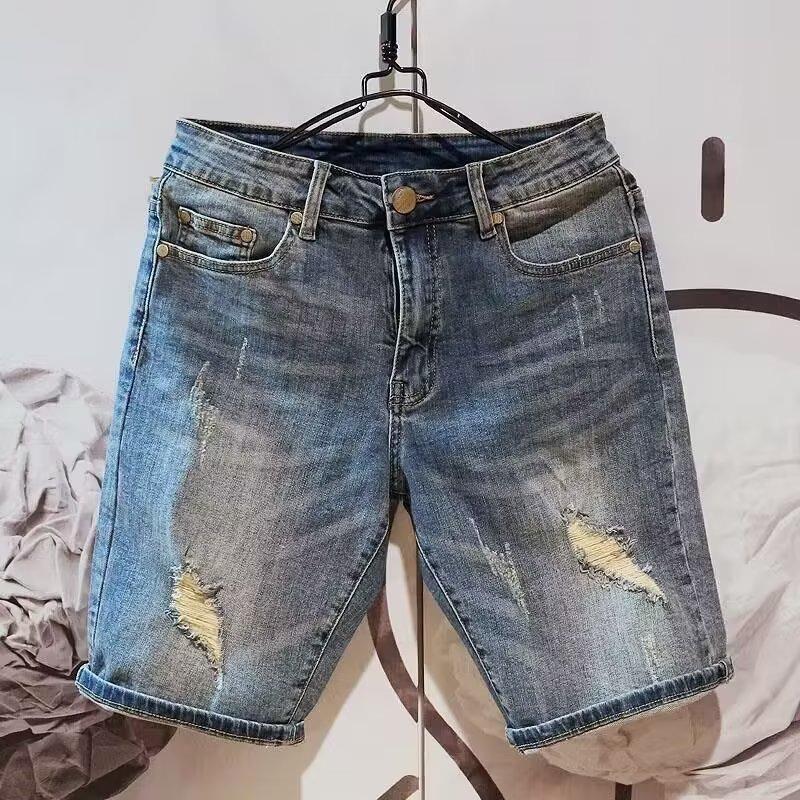 

JYL Men s Patchwork Jeans Autumn Lightning Print Washed Loose Wide-Leg Denim 30 бездна