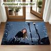 Crystal Velvet Square Rug Custom NameTaylor Swift Pattern Non Slip Home Floor Decor Rug