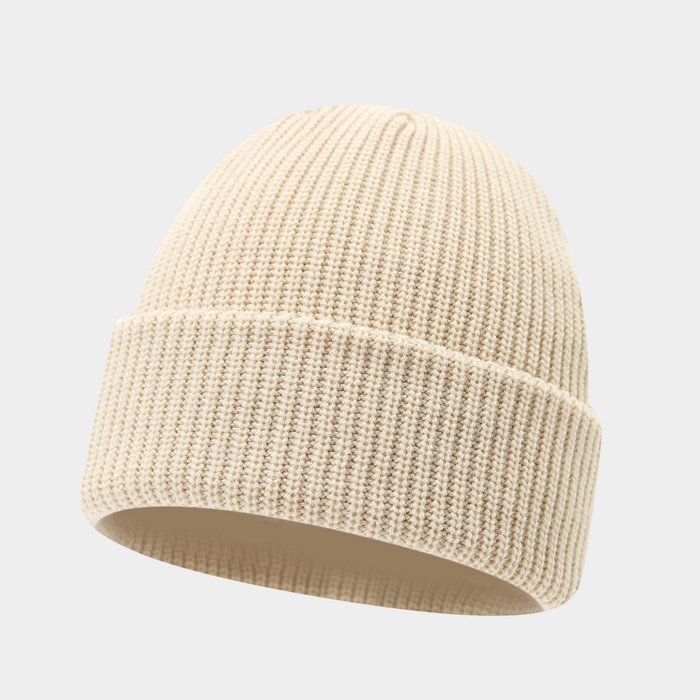European and American Autumn & Winter Retro Dome Warm Short Knit Skull Cap - Thickened Beanie, Unisex Slouchy Hat