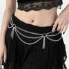 SHIXIN Punk Multilayer Metal Waist Chain Belly Chain for Women Gothic Silver Color Tassel  Belt Waistband Halloween Jewelry New